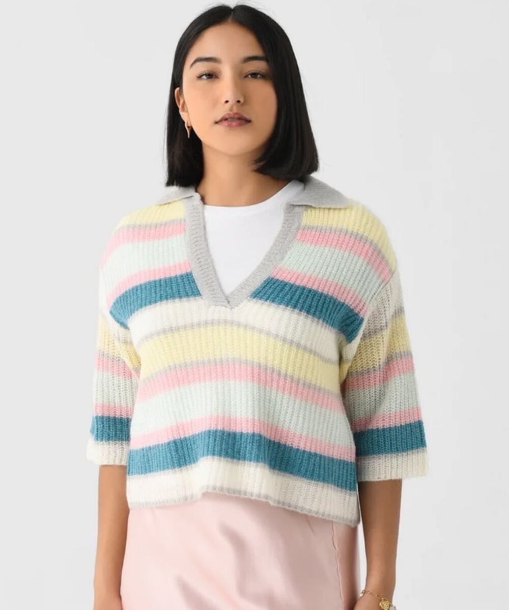 Stark X Women's Joel Sweater in Pastel Rainbow - S